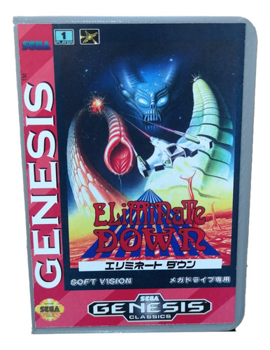 Eliminate Down Repro Sega Genesis Americano Con Caja