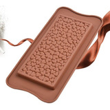 Molde Silicon Tableta Barra Corazones - Chocolate Repostería