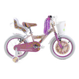 Bicicleta Niña Cross Flower Power R16 1v Rosa Pastel Benotto