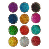 Glitter Escarcha Cosmética Holográfica Uñas - Kit X12 