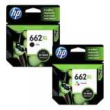 Kit De Cartucho Hp 662xl Preto E Colorido Promoção 2546 2646