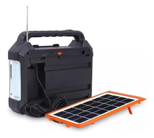 Kit Luz De Emergencia Panel Solar Parlante Bluetooth Fm Usb
