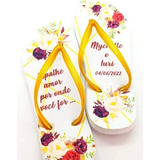 Chinelo Personalizado Casamento Lembrancinha Cor 20 Pares