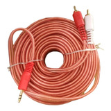 Cable Conexión Auxiliar R L 3.5 Mm Trs A 2 Rca 20 Metros