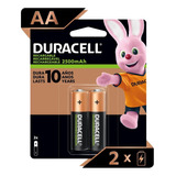 Pack 2 Pilas Aa Recargables Duracell 2500mah