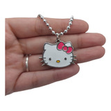 Collar De Hello Kitty Colgante Moño Rosa Kawaii