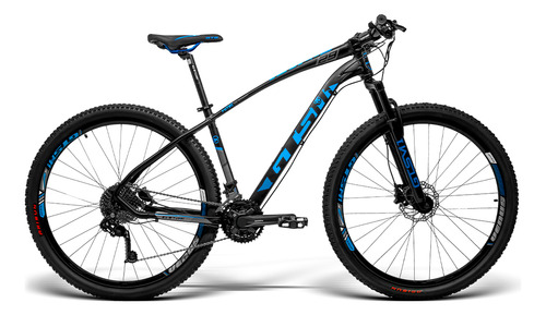 Bicicleta Aro 29 Gts Freio Hidráulico E Suspensão 30v Sx Cor Preto-azul Tamanho Do Quadro 19