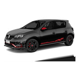 Calco Renault Sandero Rs Linea Nueva Juego + 2mts De Vinilo Rojo