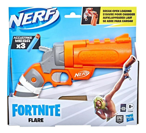 Nerf Fornite Flare Con 3 Dardos Accustrike Mega Hasbro