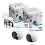 Kit 2 Cámaras Seguridad Ip Ezviz Exterior Wifi 360 3k + 32gb