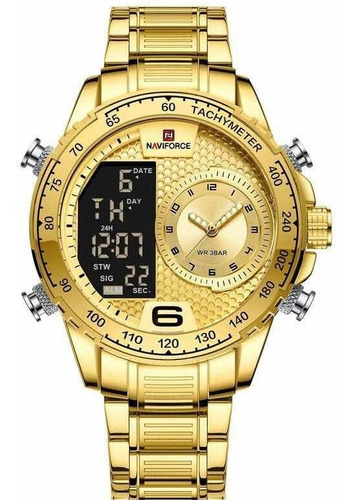 Reloj Naviforce Dorado Gold Acero Inoxidable Modelo Nuevo