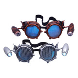 2 Gafas Steampunk Con Luz De Estilo Vintage For Halloween .