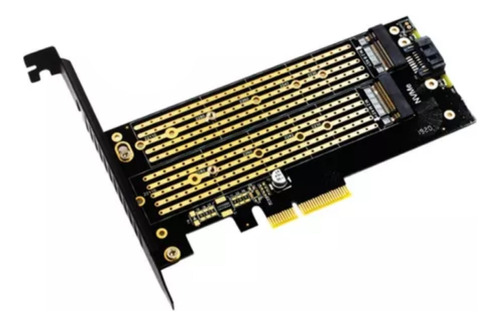 Placa Adaptador Pci Express X4 Dual M.2 Ssd Nvme O Ssd Sata