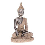 2x Budista Buda Monje Estatuilla Escultura Estatua -h