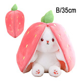 Boneca Coelho Morango Boneca Coelho Cenoura Pelúcia 35cm