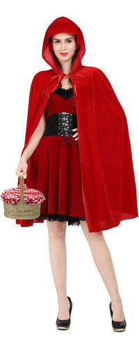 Capa De Caperucita Roja Para Mujer Haorugut Disfraces Capa D