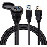 Cable De Extensión Usb3.0 +hdmi Hd Macho A Hembra