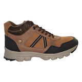 Zapatilla Borcego Cavatini Hombre Trekking Cuero Hike 