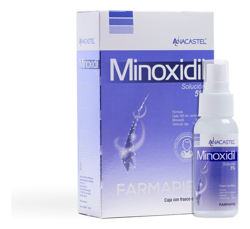 Spray Anacastel Minoxidil 5% Solución Cabello Y Barba 60 Ml