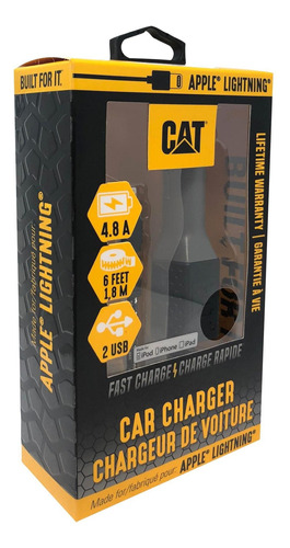 Cargador Para Auto Cat Doble Apple Lightning 4.8a