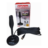 Antena Tv Interna Digital Brasforma Shd-1000 5 Em 1 4k 5m Cb