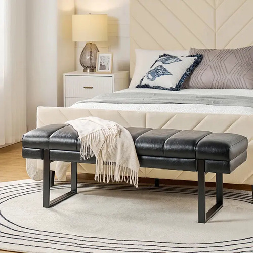 Pie De Cama Banca Q Taburete Comedor Recámara 140cm | Meses sin interés