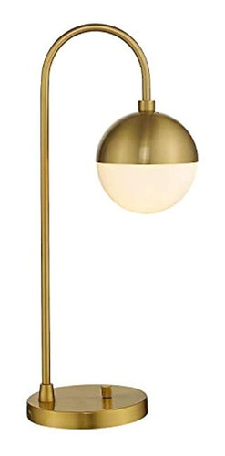 Lámpara De Mesa De Noche Moderna, Color Dorado-blanco, Lms