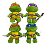 4 Piezas De Peluches De Las Tortugas Ninja