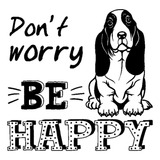 Vinilo Decorativo Frase Inglés Don't Worry Be Happy