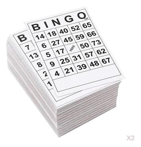 6 Tarjetas Bingo 1 En Una Sola 120 Hojas Tarjetas .