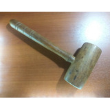 Martillo De Madera Cabeza Redonda De Carpintero Antiguo