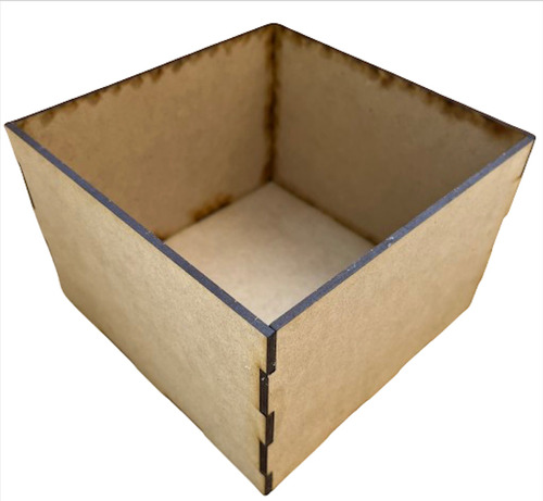 Caja Decorativa Pan De 10  Mdf Natural 15x15x10 Cm