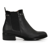 Bota Cuero Mujer Briganti Botineta Casual Elegante Tachas