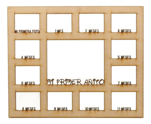 Portarretrato Multiple 12 Meses - Mdf Fibrofacil - New Life