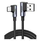 Ugreen Cable Usb A Tipo C 90° 50cm Carga Rápida Celular