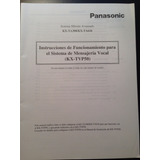 Manual Mensajeria Vocal Central Panasonic Kx-ta 308/616