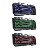 Teclado Semi Mecanico Shield Gamer Led Az Vd Vm Full Size