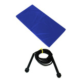 Kit Colchonete Azul + Corda De Pular Ajustável 1 Fit