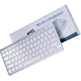 Teclado Bluetooth Sem Fio Tablet iPad Pc Notebook Branco