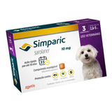 Antipulgas Simparic 10mg - Cães De 2,6 A 5kg - 3 Comprimido