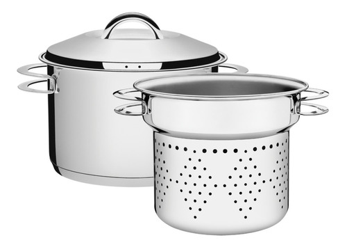 Olla Cozzipasta Tramontina Solar Acero Inox 24cm Cuot