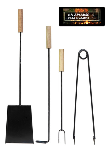 Herramientas Asador Accesorios Parrilla Kit X 5 Piezas