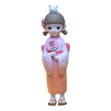 Figura De Geisha Con Vestido Tradicional Japonés,