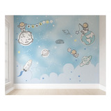 Papel De Parede Planeta Espaço Quarto De Bebê 9m² Vr463