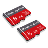 Tarjeta De Memoria Micro Sd U3 V10 80 Mb/s Gris Roja 8 Gb, P