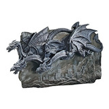 Diseño Toscano Morgoth Castillo Dragones Pared Escultura