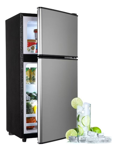 Ootday Refrigerador Compacto Con Congelador, Refrigerador Pe