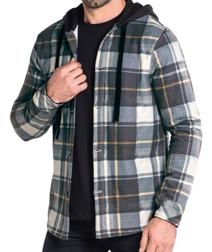 Jaqueta Svk Flanelada Xadrez Texas Com Capuz Inverno Casual