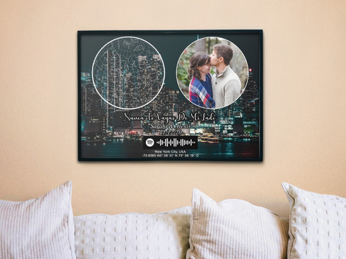 Mapa Estelar Personalizado Regalo Aniversario Para Pareja 