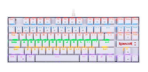 Teclado Gamer Redragon Kumara K552w Rainbow Blanco Red Sp